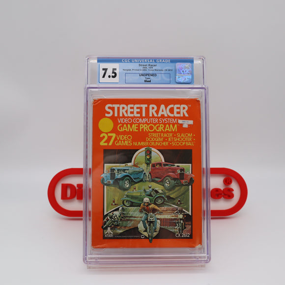 STREET RACER - CGC GRADED 7.5! NEW & Factory Sealed! (Atari 2600)