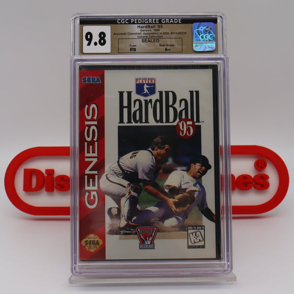 HARDBALL '95 1995 BASEBALL - CGC PEDIGREE GRADED 9.8 A++! NEW & Factory Sealed! (Sega Genesis)