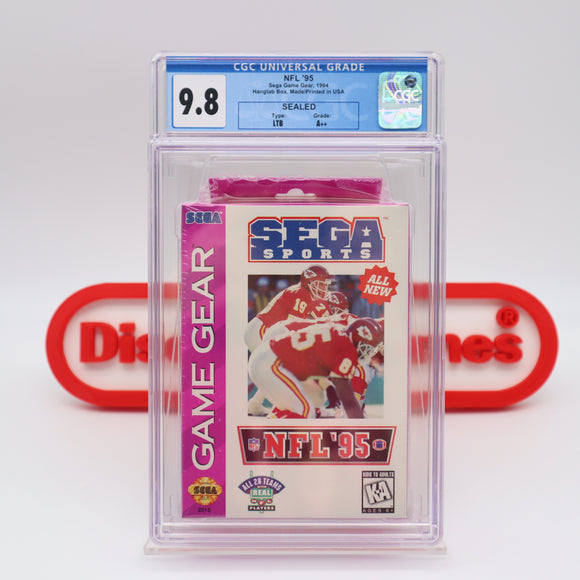 NFL '95 1995 FOOTBALL - CGC GRADED 9.8 A++! NEW & Factory Sealed! (Sega Game Gear)