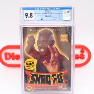 SHAQ FU with SHAQ RAP CD SINGLE! - CGC GRADED 9.8 A++! NEW & Factory Sealed! (Sega Genesis)