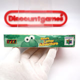 SESAME STREET: ELMO'S LETTER ADVENTURE - NEW & Factory Sealed with Authentic V-Seam! (N64 Nintendo 64)