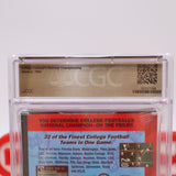 COLLEGE FOOTBALL'S NATIONAL CHAMPIONSHIP - CLAMSHELL CASE! CGC PEDIGREE GRADED 9.8 A! NEW & Factory Sealed! (Sega Genesis)