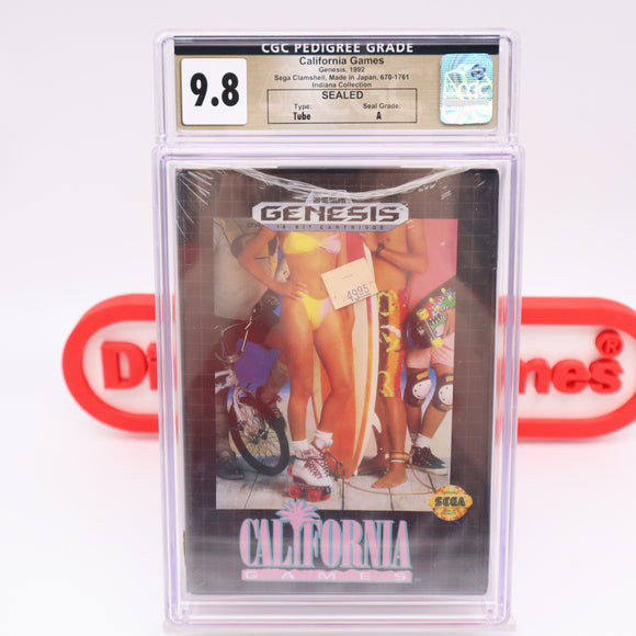 CALIFORNIA GAMES - CGC PEDIGREE GRADED 9.8 A! NEW & Factory Sealed! (Sega Genesis)