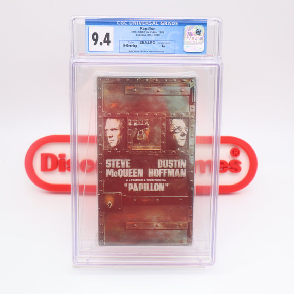 PAPILLON - CGC GRADED 9.4 A+! NEW & Factory Sealed with Authentic H-Overlap Seam! (VHS)