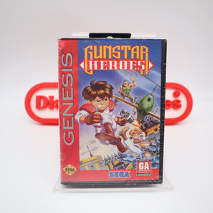 GUNSTAR HEROES / GUN STAR HEROES - NEW & Factory Sealed with Authentic V-Overlap Seam! (Sega Genesis)