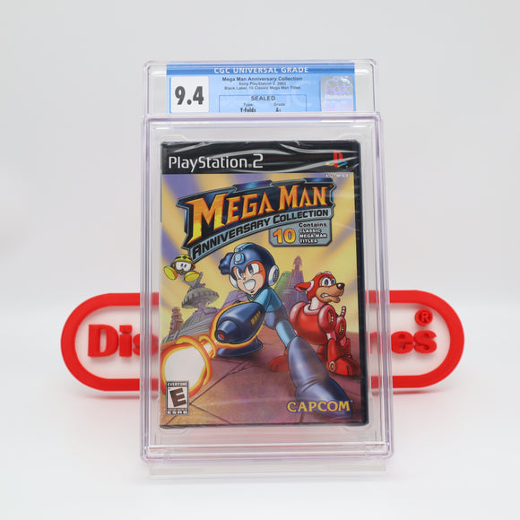 MEGA MAN: ANNIVERSARY COLLECTION - CGC GRADED 9.4 A+! NEW & Factory Sealed! (PS2 PlayStation 2)