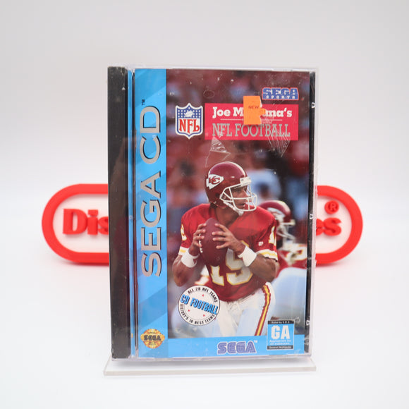 JOE MONTANA'S NFL FOOTBALL - NEW & Factory Sealed with Authentic LRB Seam! (Sega CD)