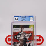 FREEDOM FIGHTERS - CGC GRADED 9.4 A+! NEW & Factory Sealed! (XBOX)