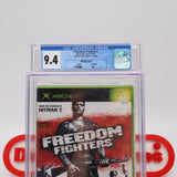 FREEDOM FIGHTERS - CGC GRADED 9.4 A+! NEW & Factory Sealed! (XBOX)