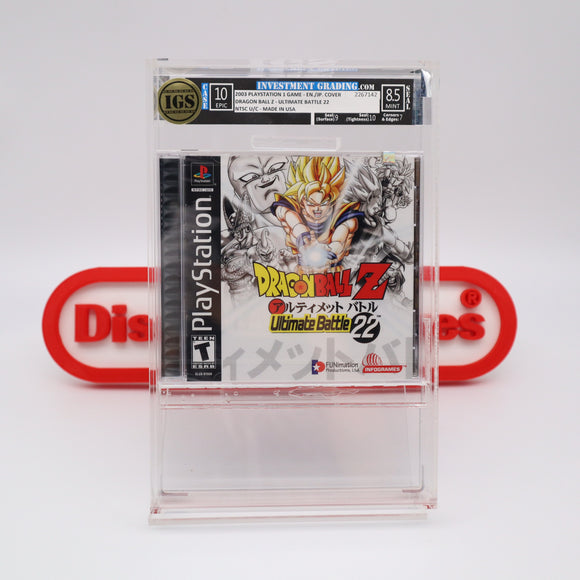 DBZ DRAGON BALL Z: ULTIMATE BATTLE 22 - IGS GRADED 10 BOX 8.5 SEAL! NEW & Factory Sealed! (PS1 Playstation 1)