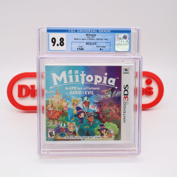 MIITOPIA - CGC GRADED 9.8 A++! NEW & Factory Sealed! (Nintendo 3DS)