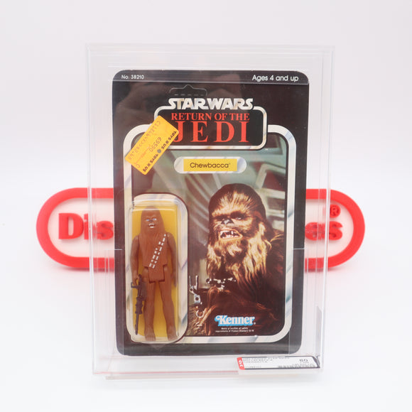 CHEWBACCA - AFA GRADED 80 Y-NM 65 BACK - NEW Authentic & Factory Sealed! (MOC Vintage Star Wars Figure)