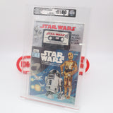STAR WARS: READ-ALONG ADVENTURE (SILVER HEADER) - 1979 STORY BOOK & CASSETTE TAPE - AFA GRADED 80 NM - NEW Authentic & Factory Sealed!