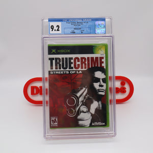 TRUE CRIME: STREETS OF LA - BLACK LABEL - CGC GRADED 9.2 B+! NEW & Factory Sealed! (XBOX)