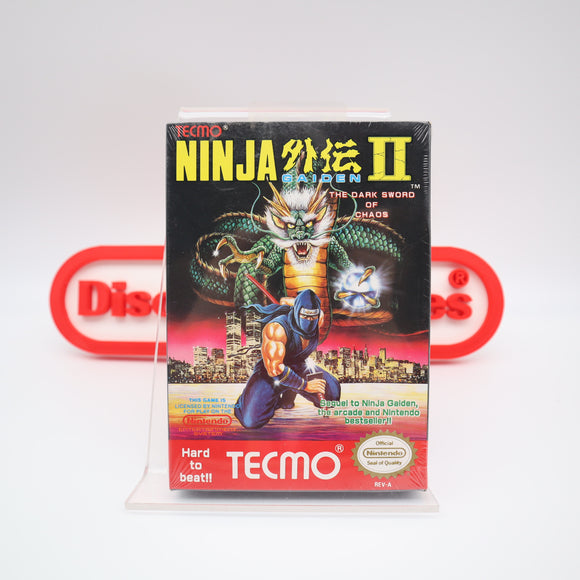 NINJA GAIDEN II 2: THE DARK SWORD OF CHAOS - NEW & Factory Sealed with Authentic H-Seam! (NES Nintendo)