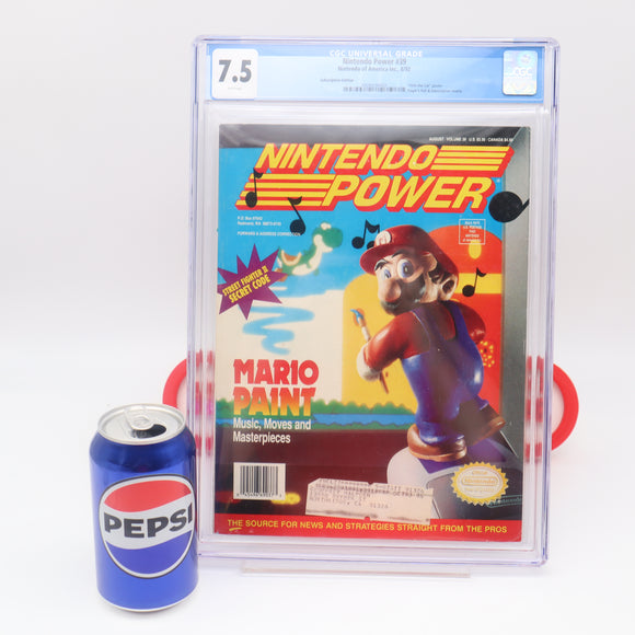 NINTENDO POWER ISSUE #39 - MARIO PAINT COVER - CGC GRADED 7.5