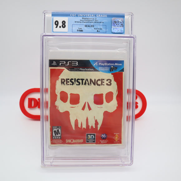 RESISTANCE 3 - CGC GRADED 9.8 A++! NEW & Factory Sealed! (PS3 PlayStation 3)