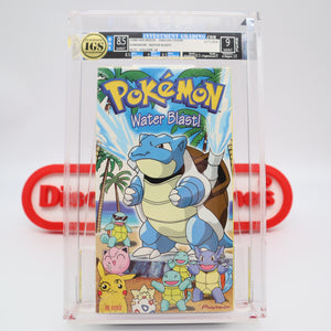 POKEMON: WATER BLAST! IGS GRADED 8.5 BOX & 9.0 SEAL! NEW & Factory Sealed with Authentic V-Overlap Seam! (VHS)
