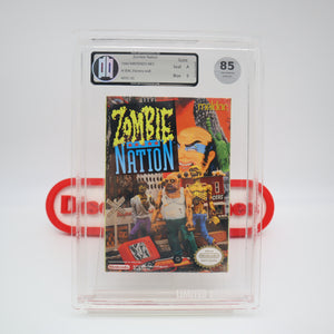 ZOMBIE NATION - LIMITED GRADERS GRADED 9.0 A & 85! NEW & Factory Sealed with Authentic H-Seam! (NES Nintendo)