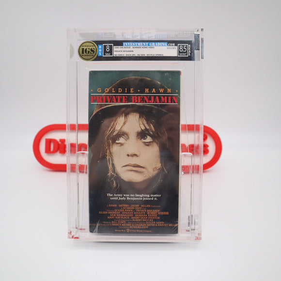 PRIVATE BENJAMIN - IGS GRADED 8.0 BOX & 8.5 SEAL! NEW & Factory Sealed with Authentic H-Overlap Seam! (VHS)