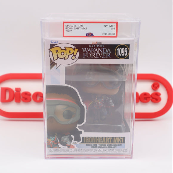 MARVEL IRONHEART MK1 #1095 - PSA GRADED 8.5 NM-MT+ NEW Authentic & Factory Sealed! (Funko POP!)
