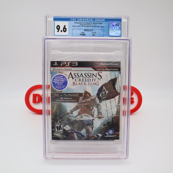 ASSASSIN'S CREED IV 4: BLACK FLAG - CGC GRADED 9.6 A++! NEW & Factory Sealed! (PS3 PlayStation 3)