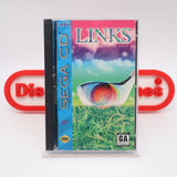 LINKS: THE CHALLENGE OF GOLF - NEW & Factory Sealed with Authentic LRB Seam! (Sega CD) WATA POP 0!