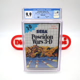 POSEIDON WARS 3-D / 3D - CGC GRADED 9.9 A! NEW & Factory Sealed with Authentic Tube Seal! (Sega Genesis)