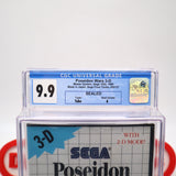 POSEIDON WARS 3-D / 3D - CGC GRADED 9.9 A! NEW & Factory Sealed with Authentic Tube Seal! (Sega Genesis)