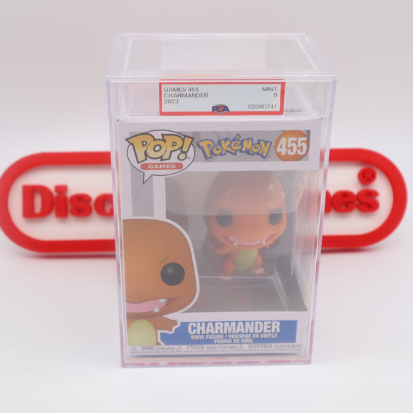 POKEMON CHARMANDER #455 - PSA GRADED 9 MINT - NEW Authentic & Factory Sealed! (Funko POP!)