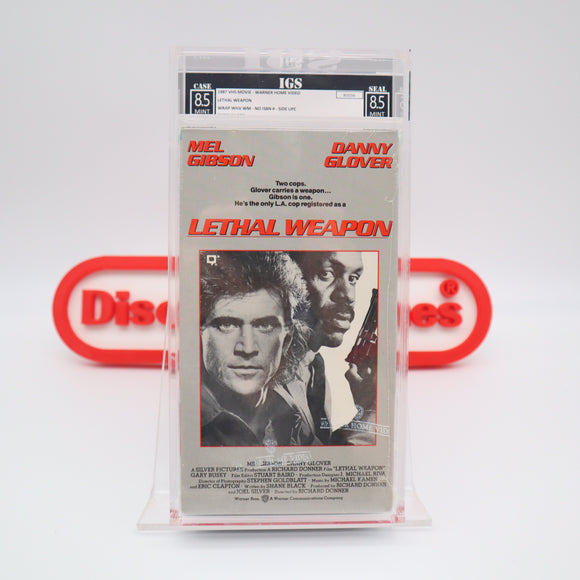 LETHAL WEAPON  - IGS GRADED 8.5 BOX & 8.5 SEAL! NEW & Factory Sealed with Authentic H-Overlap Seam! (VHS)