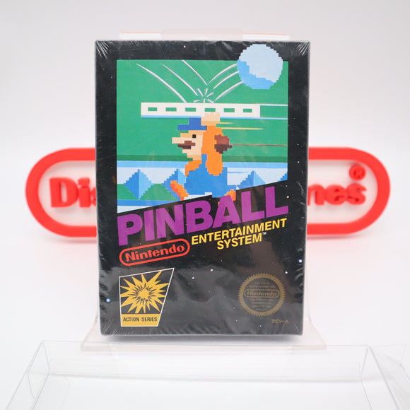 PINBALL - BLACK-BOX GAME! NEW & Factory Sealed with Authentic H-Seam! (NES Nintendo)
