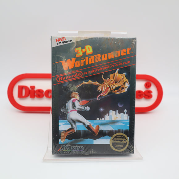 THE 3-D BATTLES OF WORLDRUNNER - NEW & Distributor Sealed! (NES Nintendo)