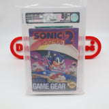 SONIC THE HEDGEHOG 2 - UNCIRCULATED EARLY PRINT (NOT MAJESCO!)! VGA GRADED 80+ NM+ SILVER! NEW & Factory Sealed! (Sega Game Gear / GameGear)
