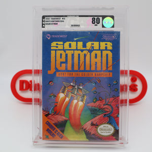 SOLAR JETMAN: HUNT FOR THE GOLDEN WARSHIP - VGA GRADED 80 NM SILVER! NEW & Factory Sealed with Authentic H-Seam! (NES Nintendo)