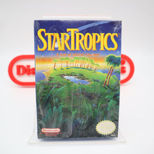 STAR TROPICS: A TEST OF ISLAND COURAGE - NEW & Factory Sealed with Authentic H-Seam! WATER DAMAGE (NES Nintendo)
