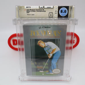 JACK NICKLAUS' GREATEST 18 HOLES OF MAJOR CHAMPIONSHIP GOLF - EARLY PRINT! WATA GRADED 8.0 A! NEW & Factory Sealed with Authentic H-Seam! (NES Nintendo)