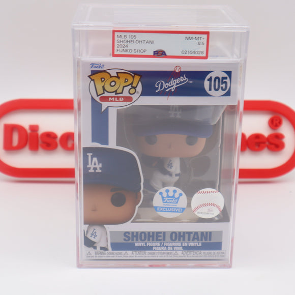 SHOHEI OHTANI #105 - PSA GRADED 8.5 NM-MT+ NEW Authentic & Factory Sealed! (Funko POP!) MLB L.A. DODGERS