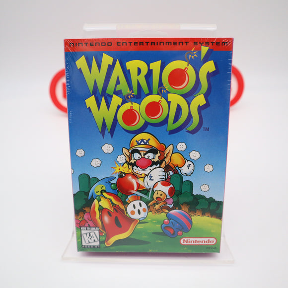 WARIO'S WOODS - NEW & Factory Sealed with Authentic H-Seam! (NES Nintendo)