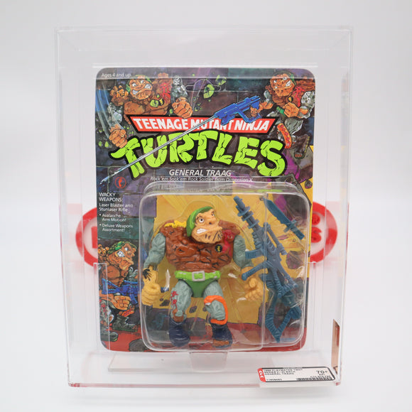 GENERAL TRAAG - 1989 PLAYMATES - AFA GRADED 70+ EX+ NEW Authentic & Factory Sealed! (Vintage TMNT Figure)