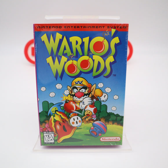 WARIO'S WOODS - NEW & Factory Sealed with Authentic H-Seam! (NES Nintendo)