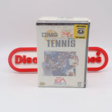 IMG INTERNATIONAL TOUR TENNIS with 4-WAY PLAY COMBO PACK! NEW & Factory Sealed with Authentic V-Overlap Seam! (Sega Genesis) POP 0