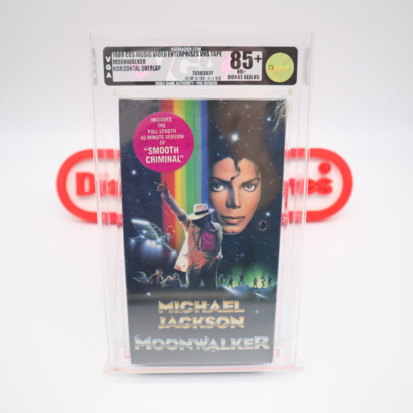 MICHAEL JACKSON MOONWALKER - VGA GRADED 85+ NM+ GOLD! NEW & Factory Sealed with Authentic H-Overlap Seam! (VHS)