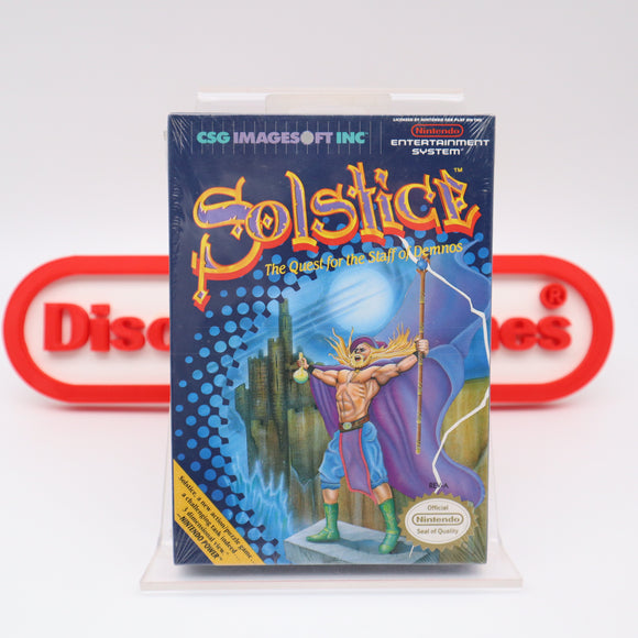 SOLSTICE: THE QUEST FOR THE STAFF OF DEMNOS - NEW & Factory Sealed with Authentic H-Seam! (NES Nintendo)