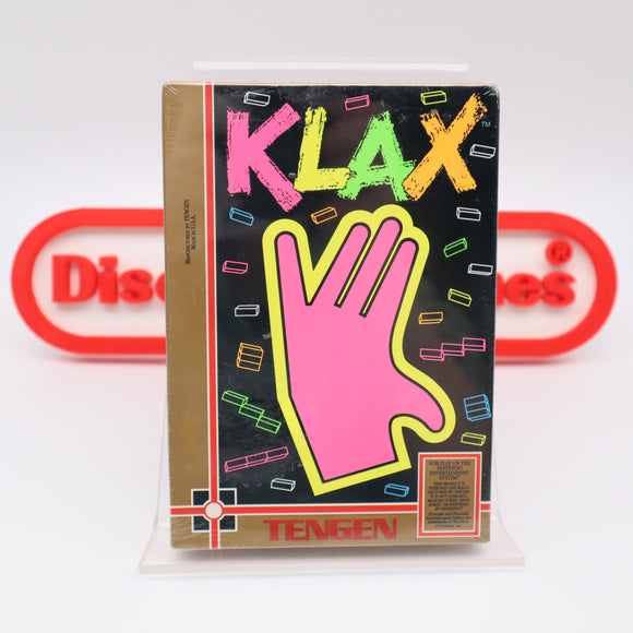 TENGEN'S KLAX - NEW & Factory Sealed with Authentic V-Overlap Seam! (NES Nintendo)