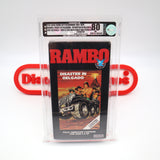 RAMBO FORCE OF FREEDOM: DISASTER IN DELGADO - VGA GRADED 80 NM SILVER! NEW & Factory Sealed with Authentic 3-Sided Seam! (VHS)