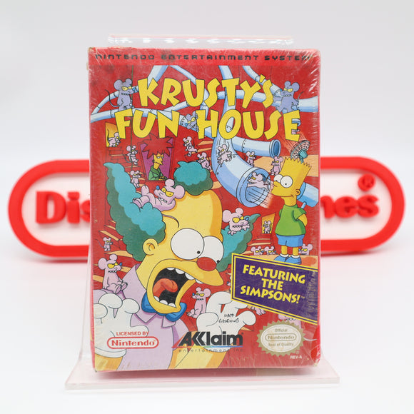THE SIMPSONS: KRUSTY'S FUN HOUSE - NEW & Factory Sealed with Authentic H-Seam! (NES Nintendo)