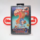SONIC THE HEDGEHOG 2 II - NEW & Factory Sealed with Authentic Tube Seal (EARLY PRINTING!) (Sega Genesis)