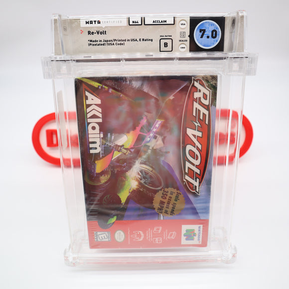 RE-VOLT / REVOLT - WATA GRADED 7.0 B! NEW & Factory Sealed! (Nintendo 64 N64)