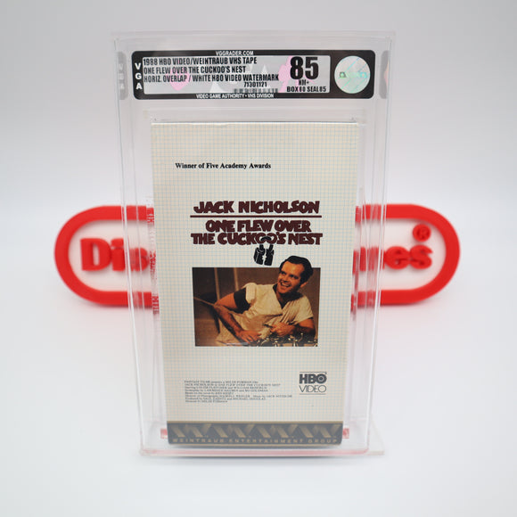 ONE FLEW OVER THE CUCKOO'S NEST - VGA GRADED 85 NM+! NEW & Factory Sealed with Authentic H-Overlap Seam! (VHS)